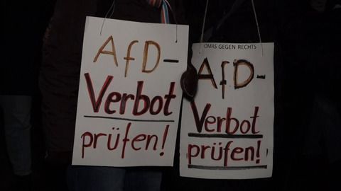 Demonstranten vor Kanzleramt fordern AfD-Verbotsverfahren