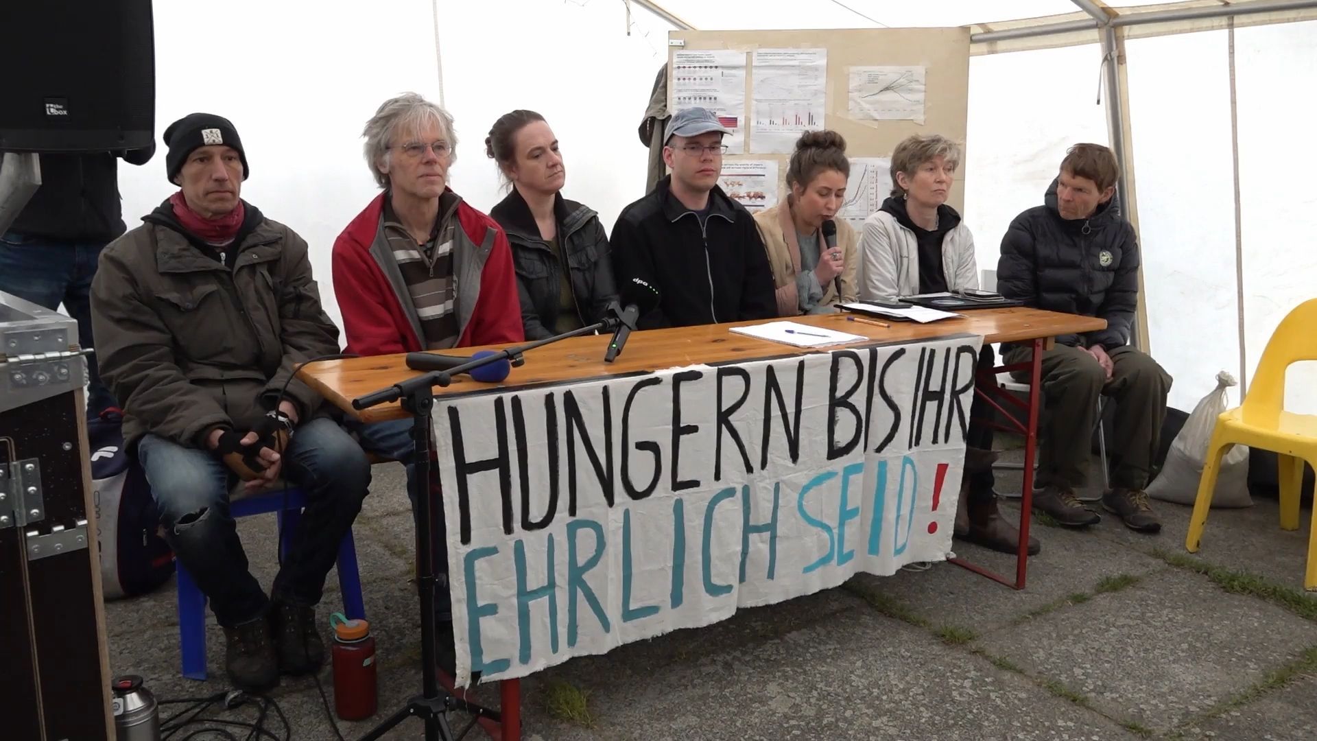 Klima-Hungerstreik: Ein Teilnehmer in Gesundheitsgefahr