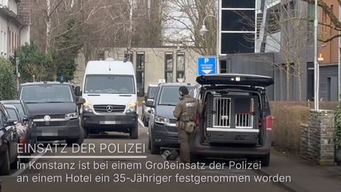 Festnahme: Mann randaliert mit Waffe in Hotel am Bodensee