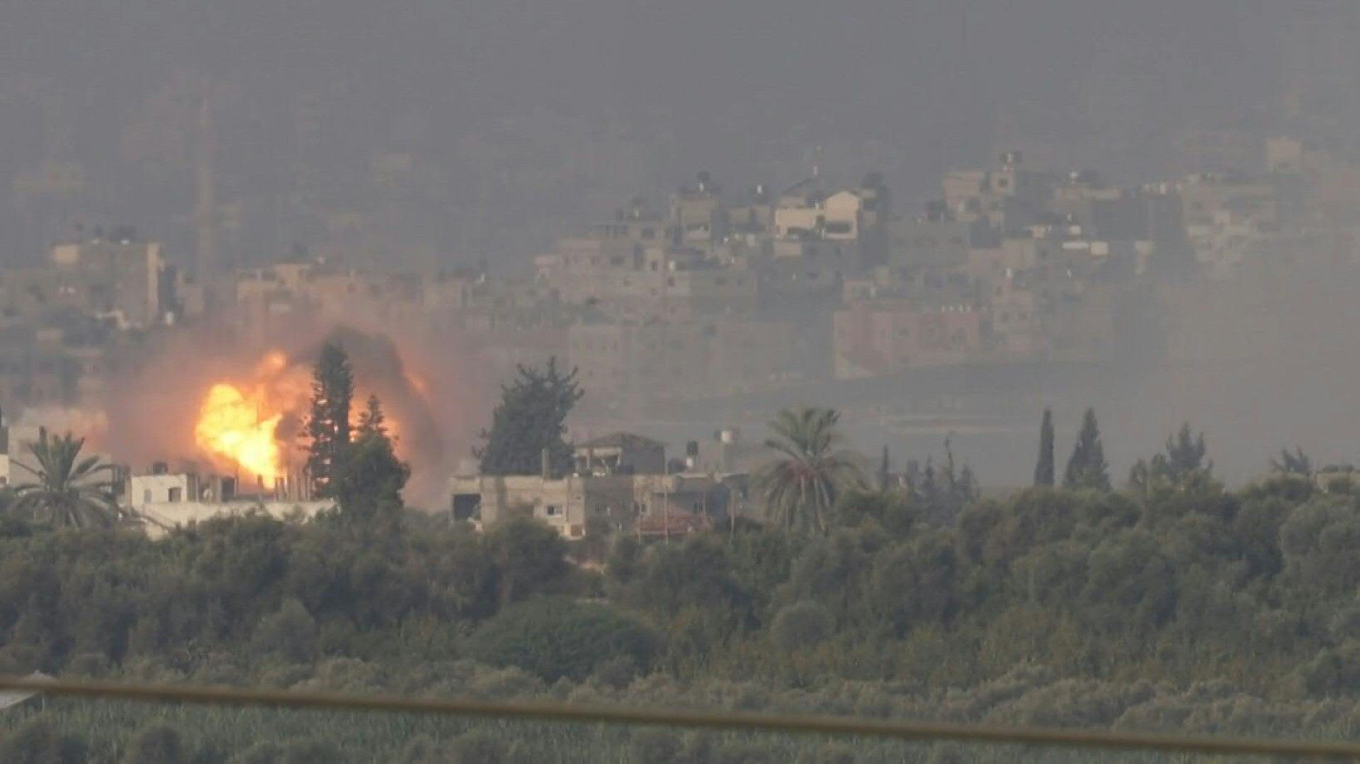 Strikes on northern Gaza seen from Israel's Sderot