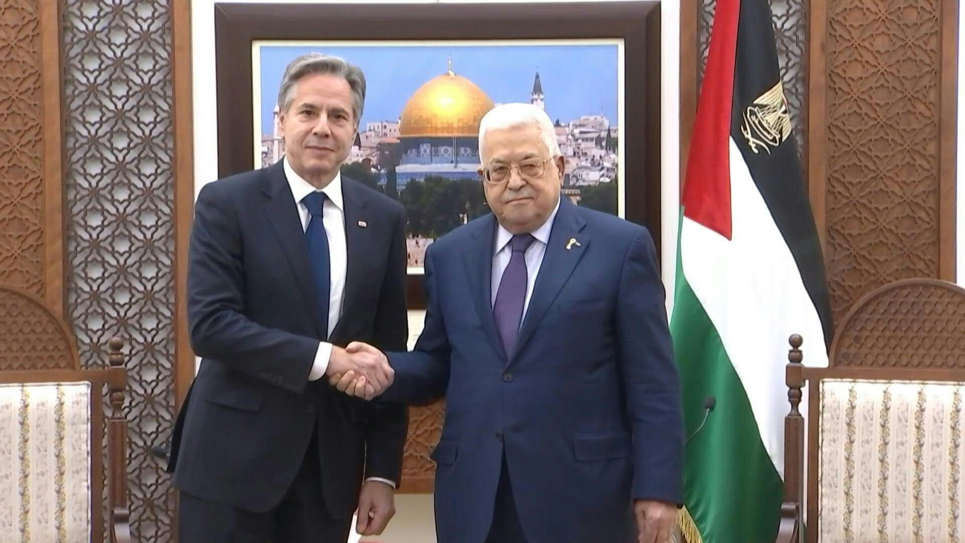 Blinken meets Abbas on West Bank visit as fighting rages in Gaza