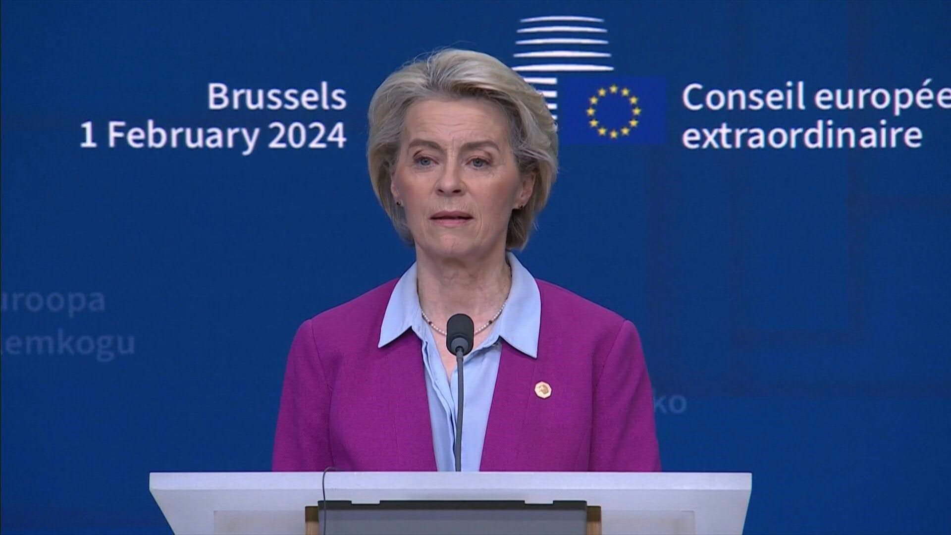 Ukraine aid sends 'strong message to Putin': EU's von der Leyen