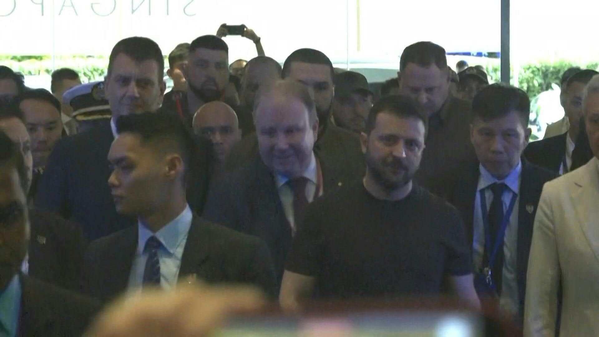 Zelensky arrives in Singapore for security forum