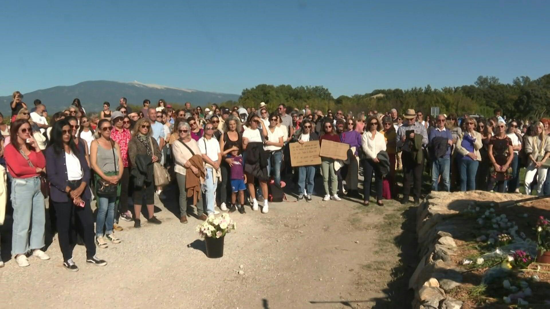 Silent march honors French victim of mass rape