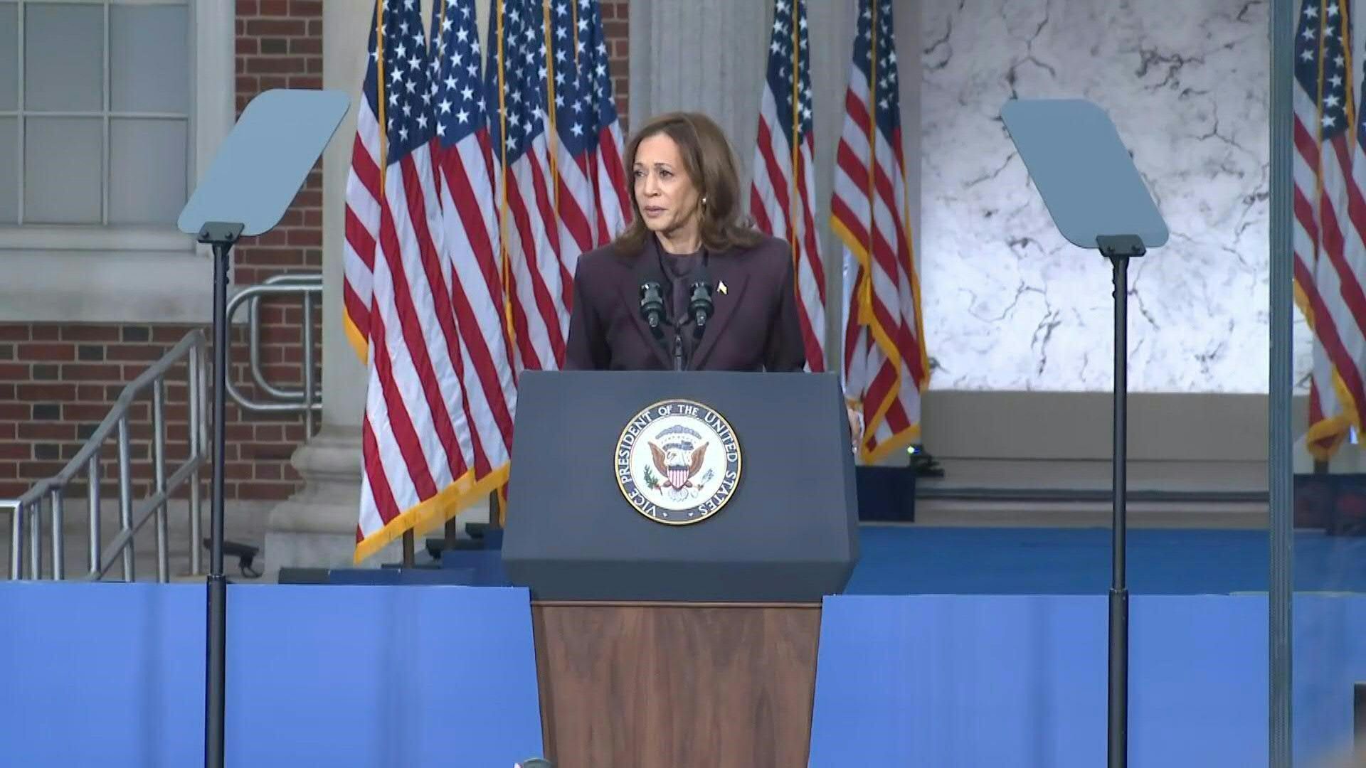 Harris tells supporters in concession speech to 'keep fighting' - Video