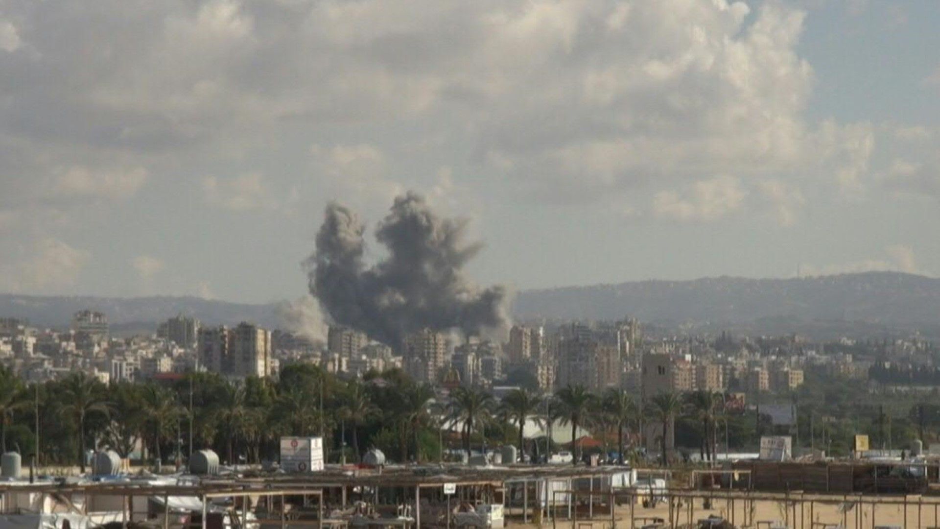 Smoke rises after Israeli strike near Lebanon's Tyre