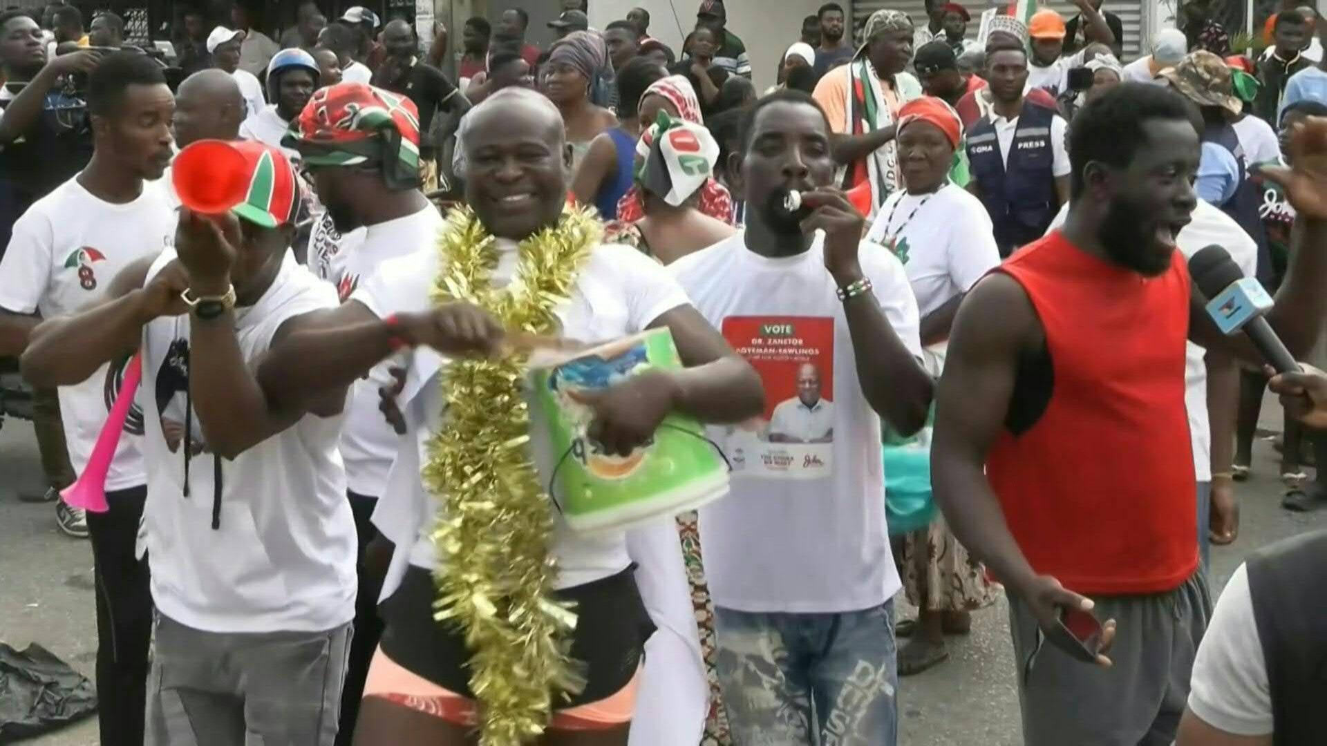 Jubilant Mahama supporters celebrate, as rival Bawumia concedes Ghana election