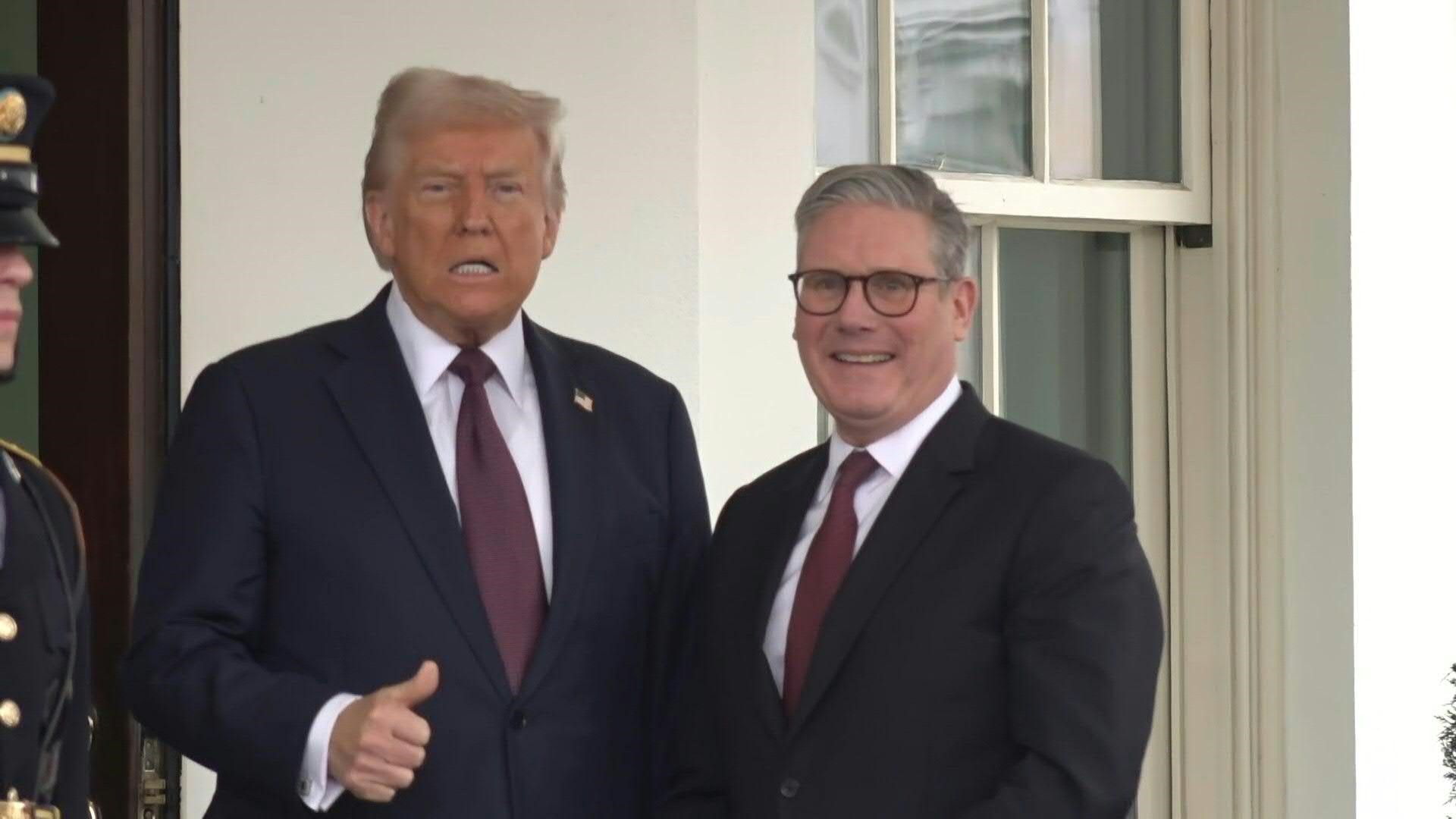 Trump greets British PM Starmer at White House for Ukraine talks