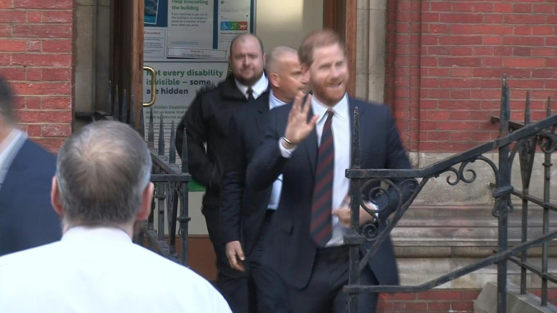 Prince Harry leaves court on second day of case against Home Office over UK security