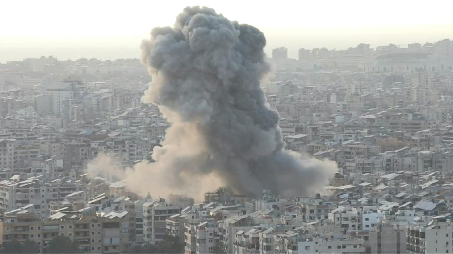 Video: Huge cloud of smoke as Israel strikes Beirut after evacuation warning