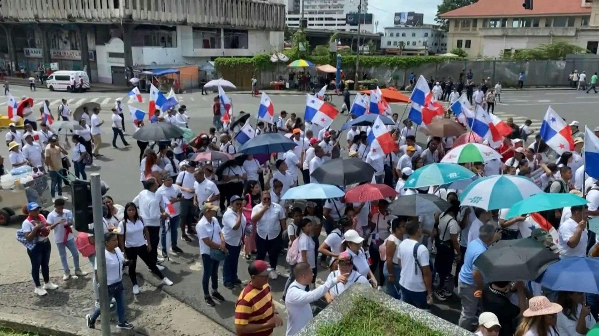 Video: Thousands protest in Panama against US military presence, copper mine
