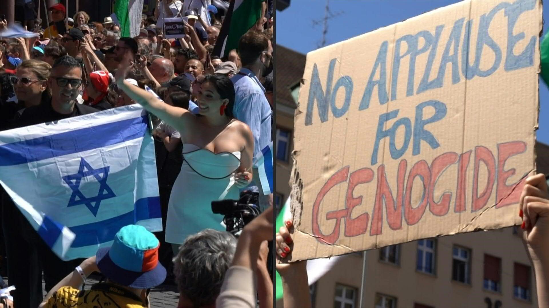 Demonstrators denounce Israel's participation in Eurovision