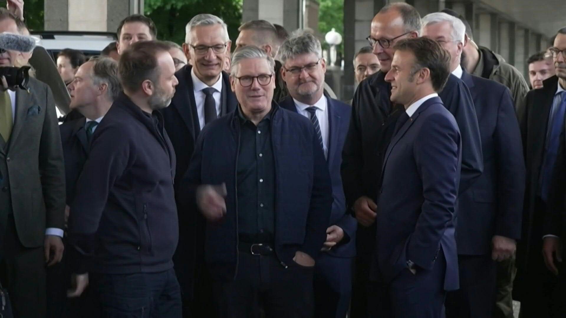 Leaders of France, Britain, Germany arrive in Kyiv
