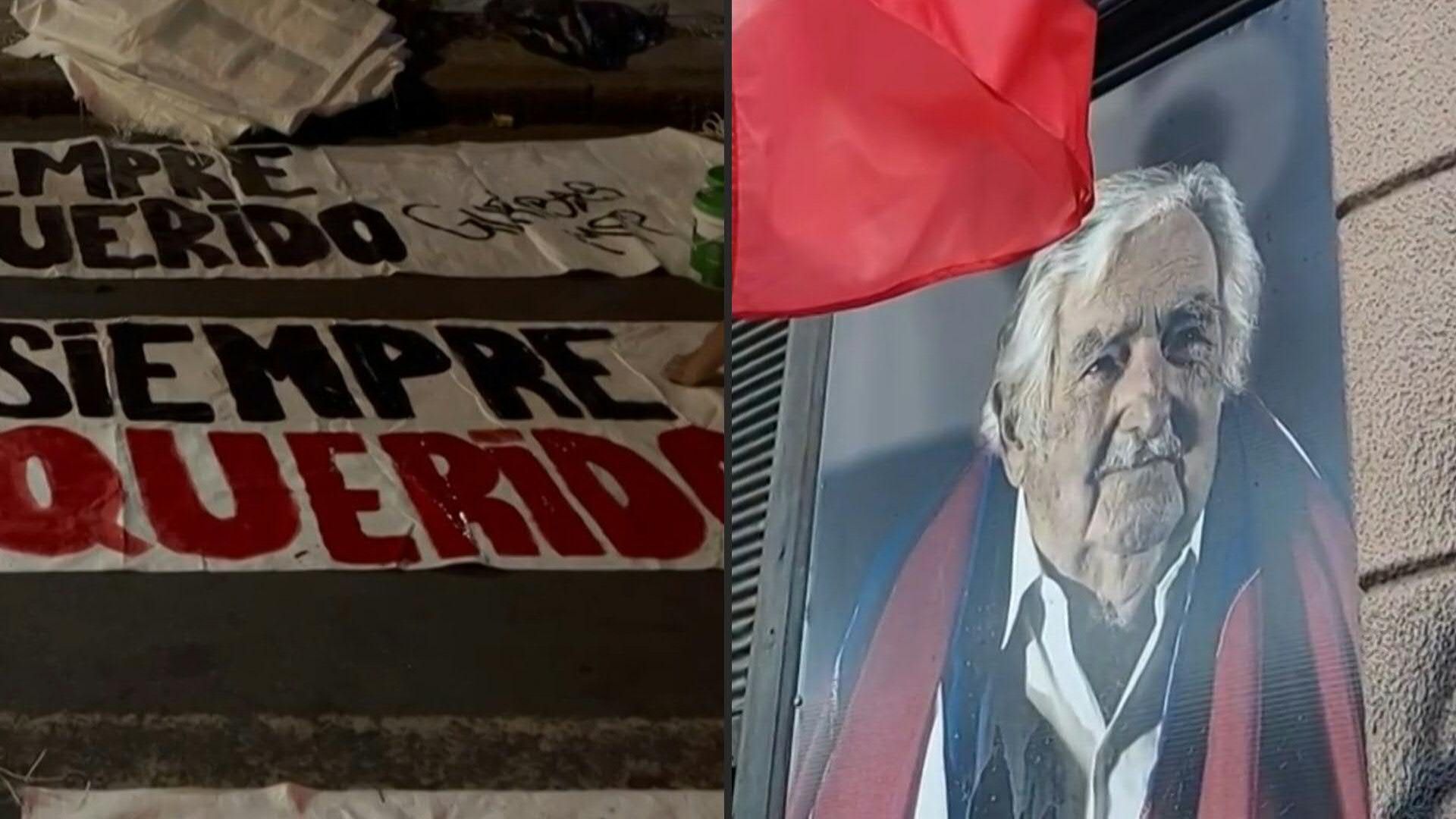 Video: Supporters of Uruguay's ex-president Mujica prepare banners in his honor following his death