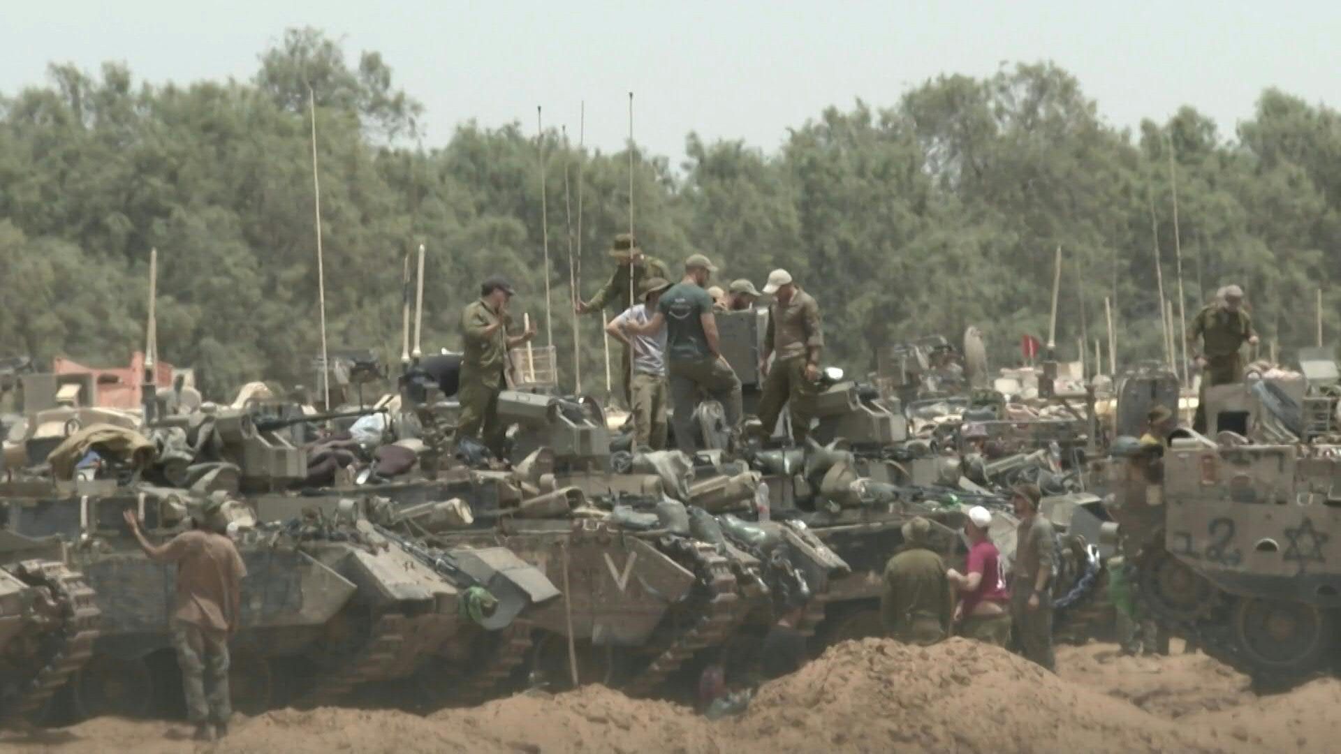 Israeli troops deploy along border with the Gaza Strip