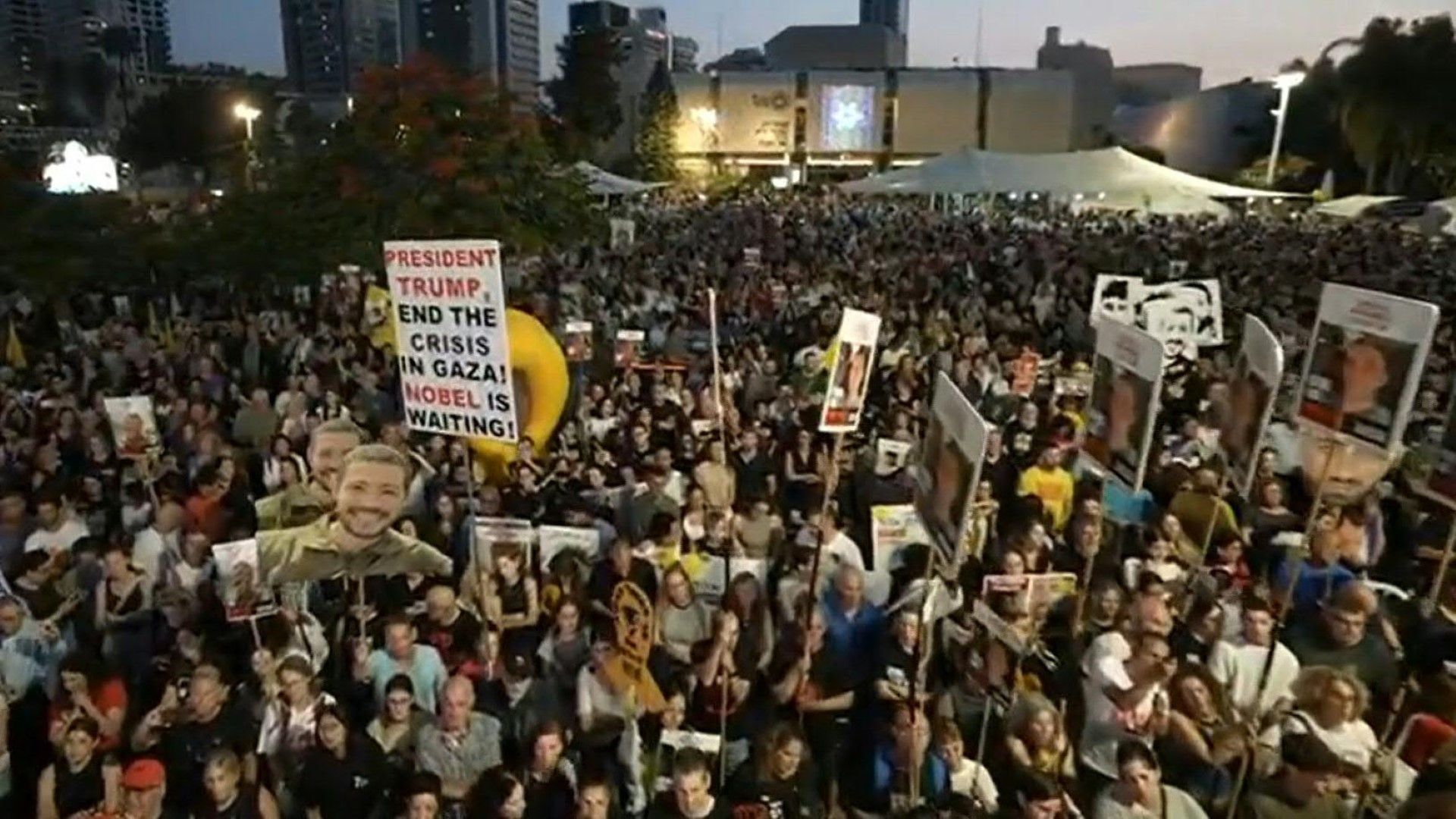 Israelis rally in Tel Aviv for release of hostages in Gaza