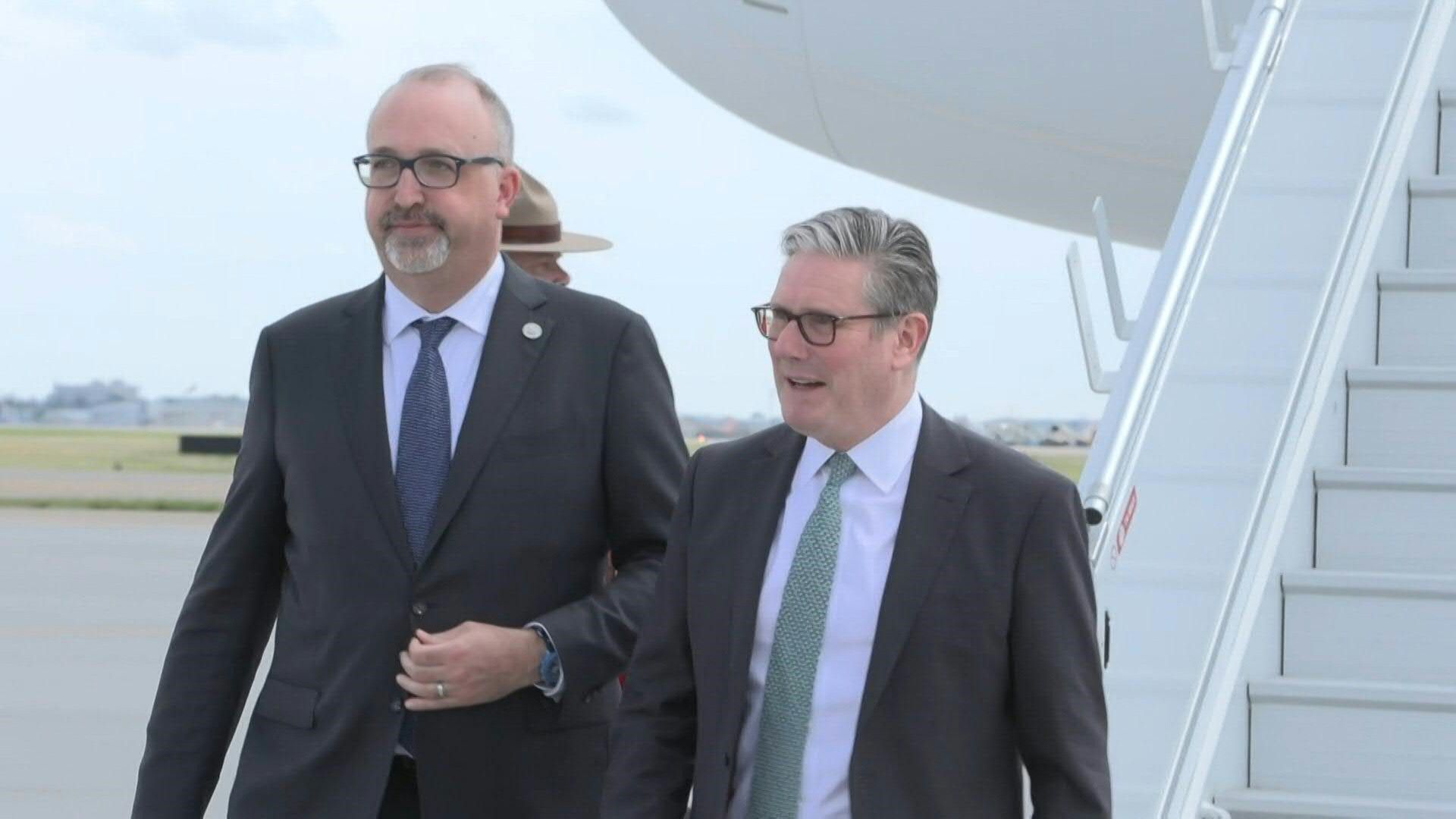 Video: UK Prime Minister Keir Starmer arrives in Canada for G7 summit