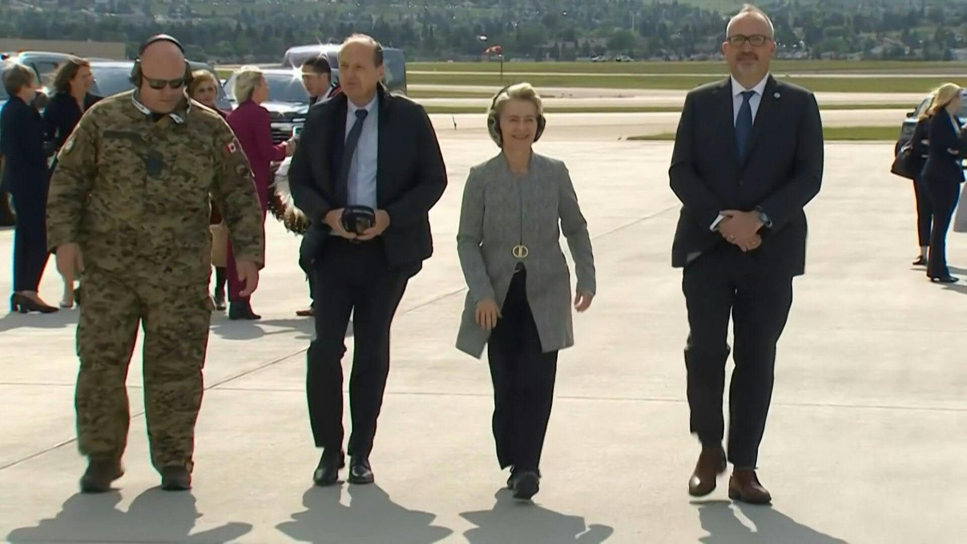 Video: EU Commission leader Ursula von der Leyen arrives in Canada for G7 summit
