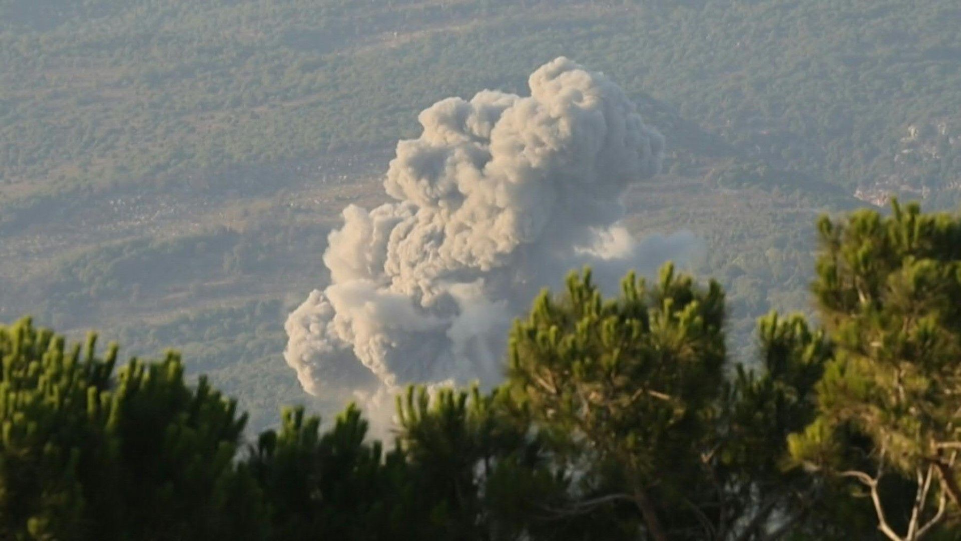 Smoke billows after Israeli strikes on south Lebanon