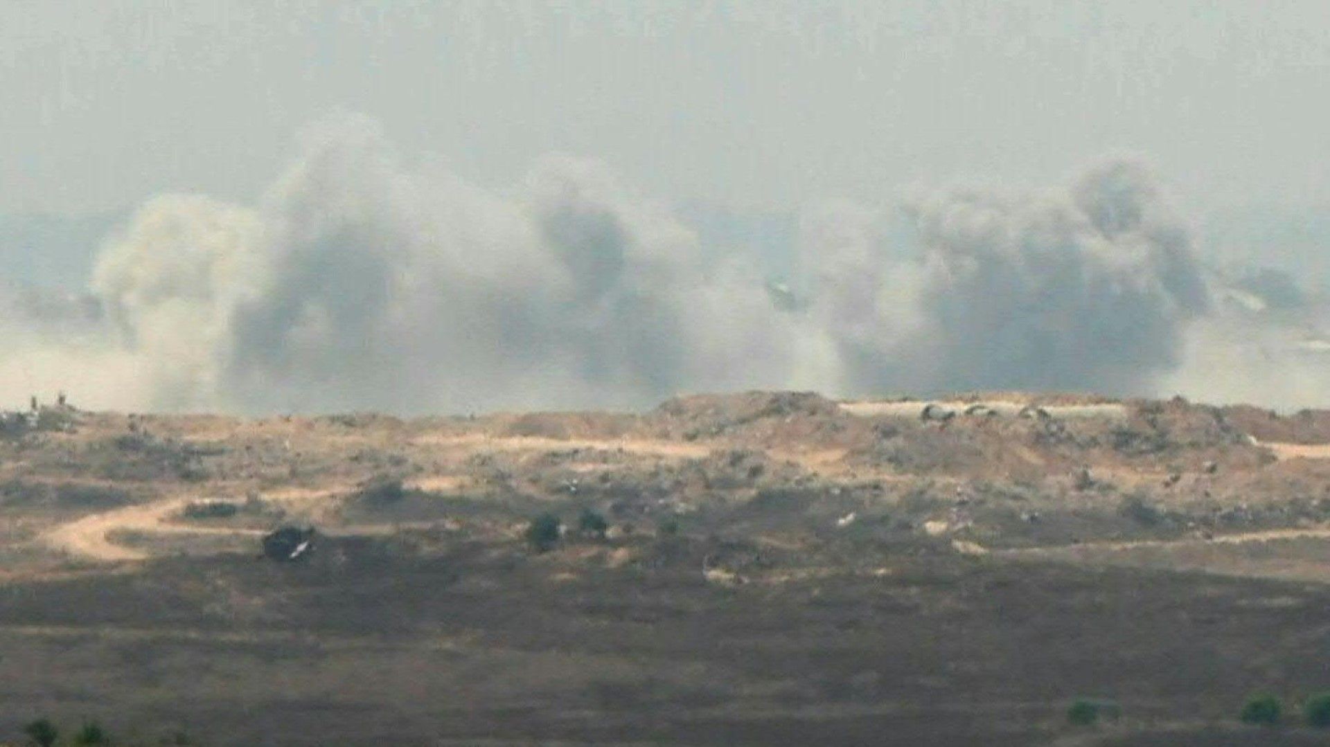 Smoke billows during ongoing Israeli strikes on Gaza