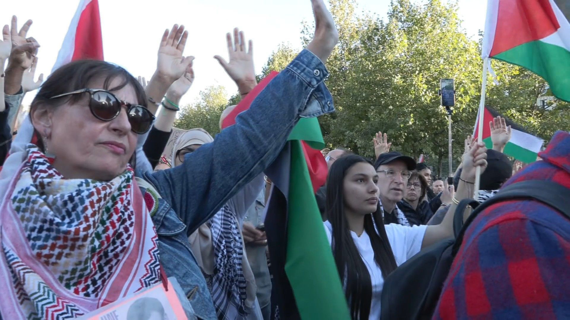 Rally in support of Gaza in Paris