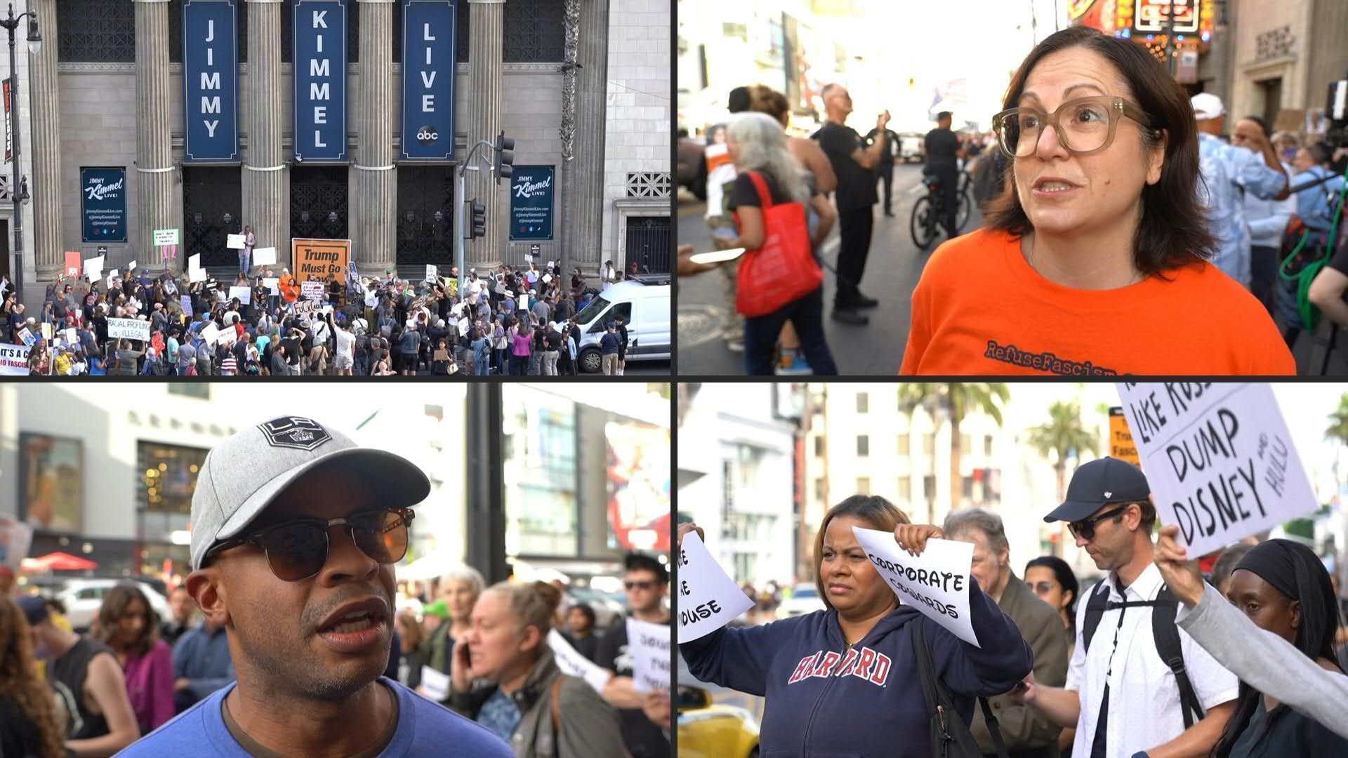 Absetzung von Jimmy-Kimmel-Show: Proteste in Los Angeles