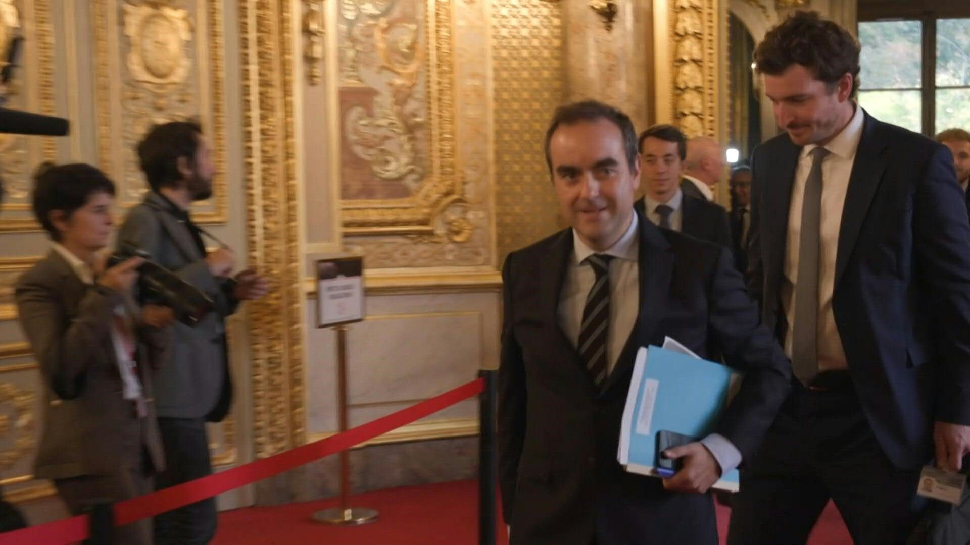General policy statement: French PM Lecornu arrives at Senate