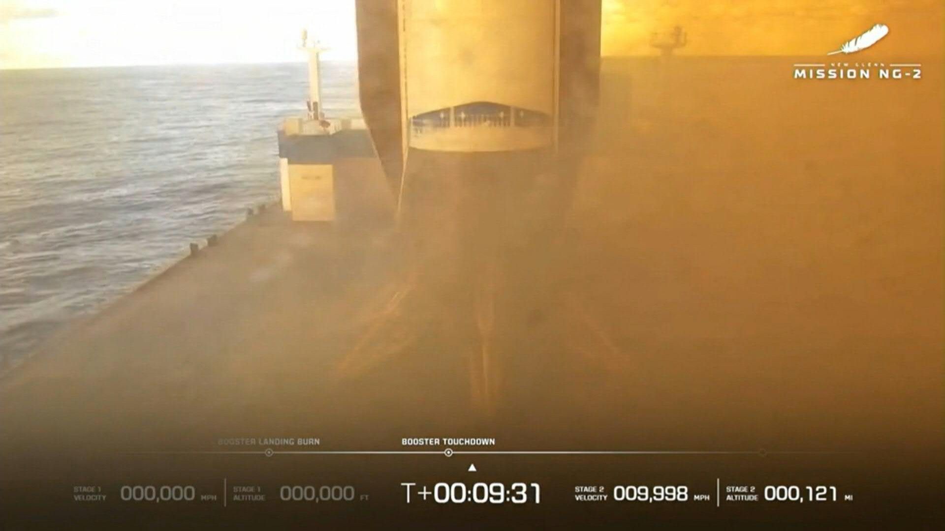 Video: Blue Origin recovers its largest rocket booster in breakthrough