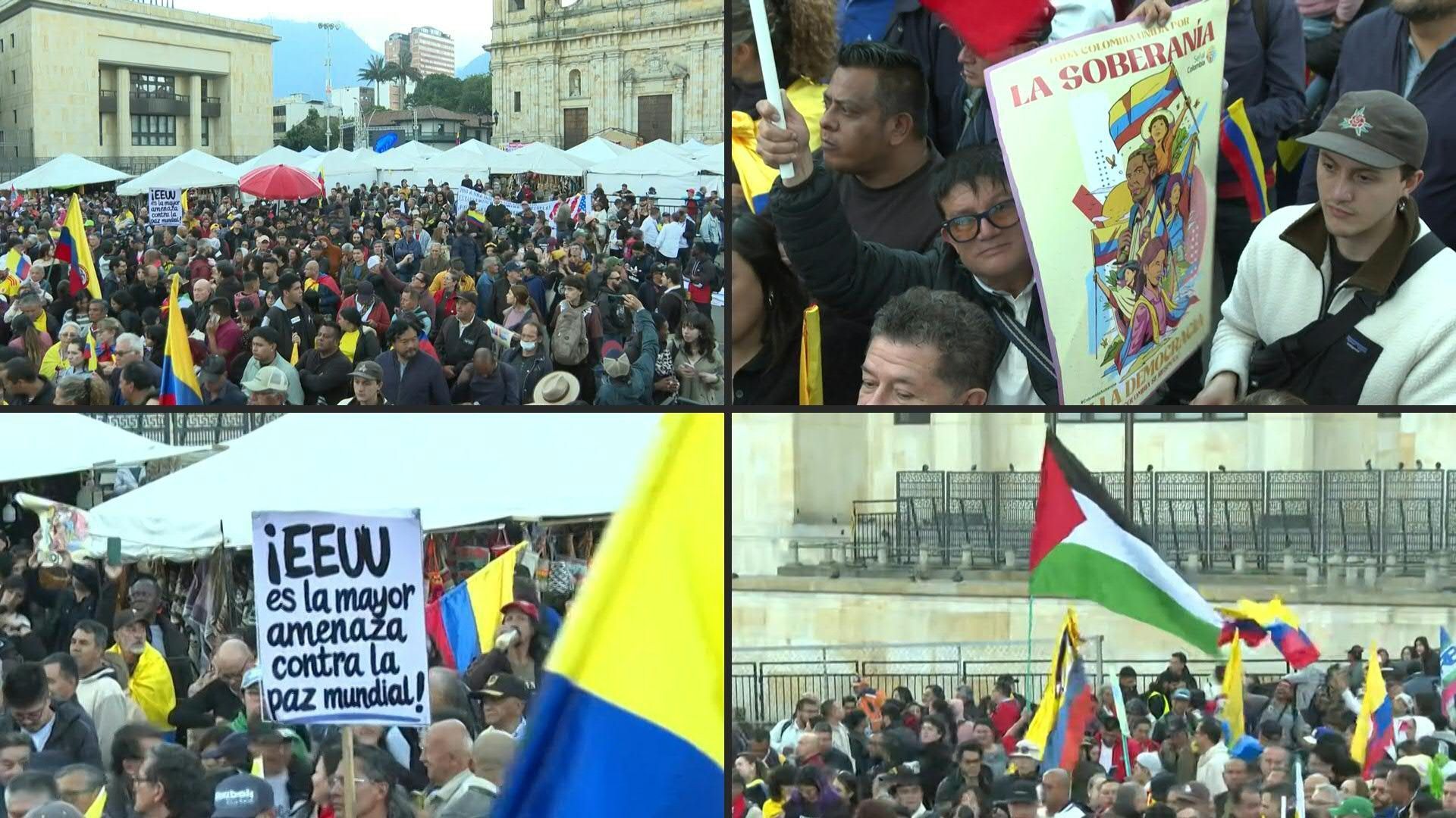 Colombians-gather-at-Bolivar-Square-to-protest-against-US-operations-in-Venezuela