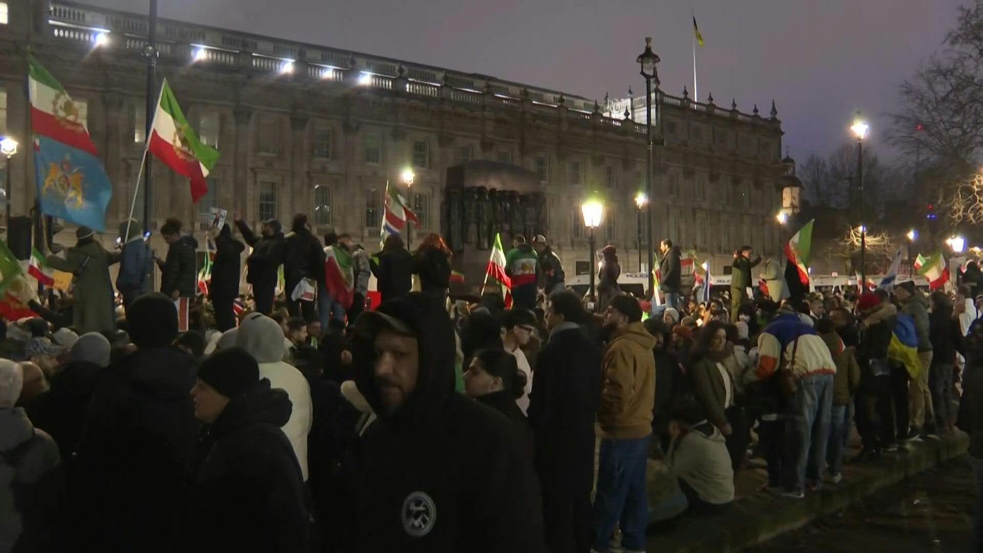 Video: London: Rally in solidarity with Iranian protesters outside Downing Street