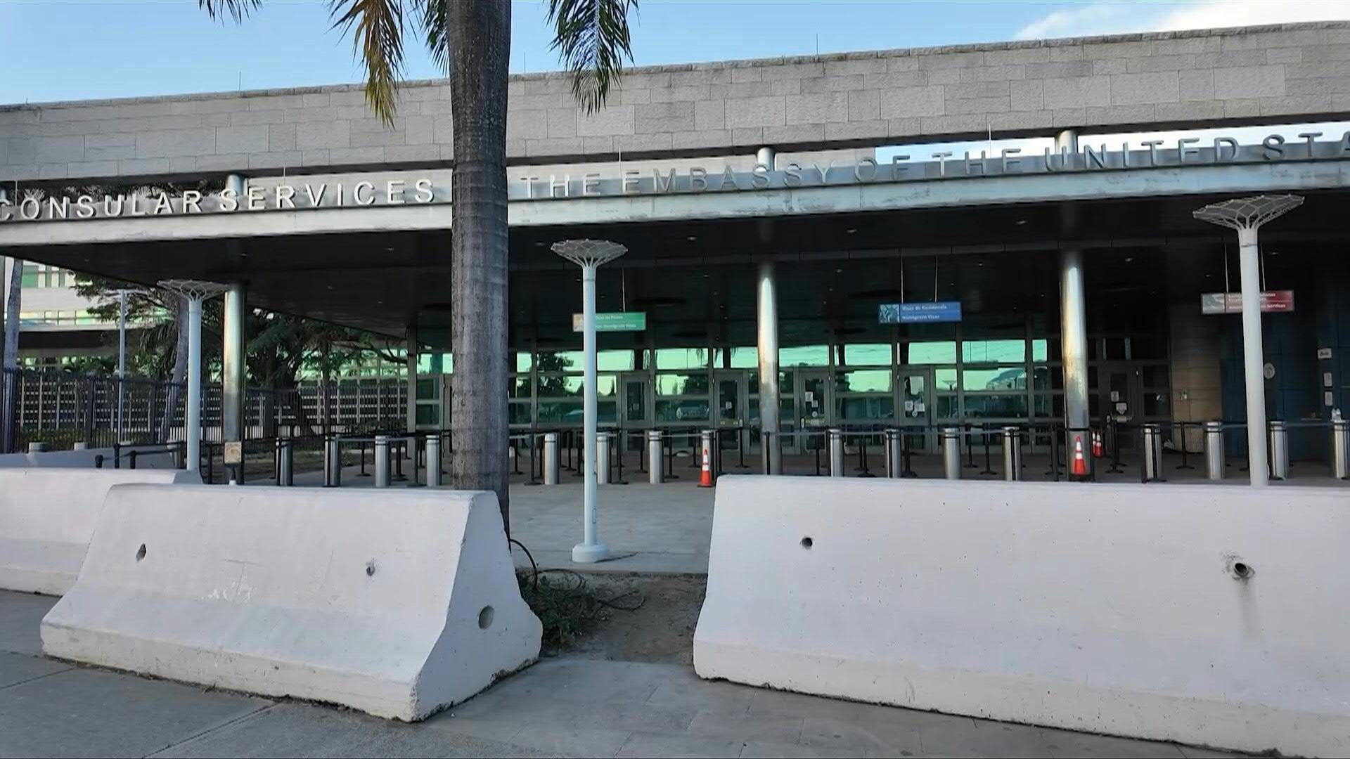 Video: US Embassy in Santo Domingo after US shutters its anti-drug office over corruption claims