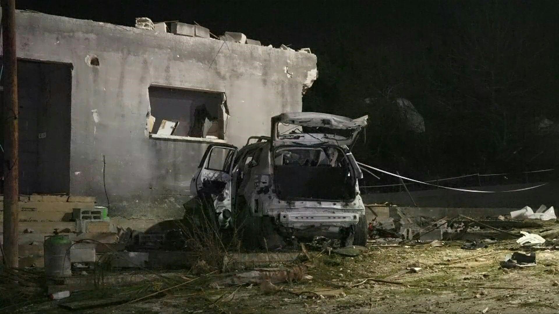 Video: Aftermath of a strike that left at least 30 people injured in Israel