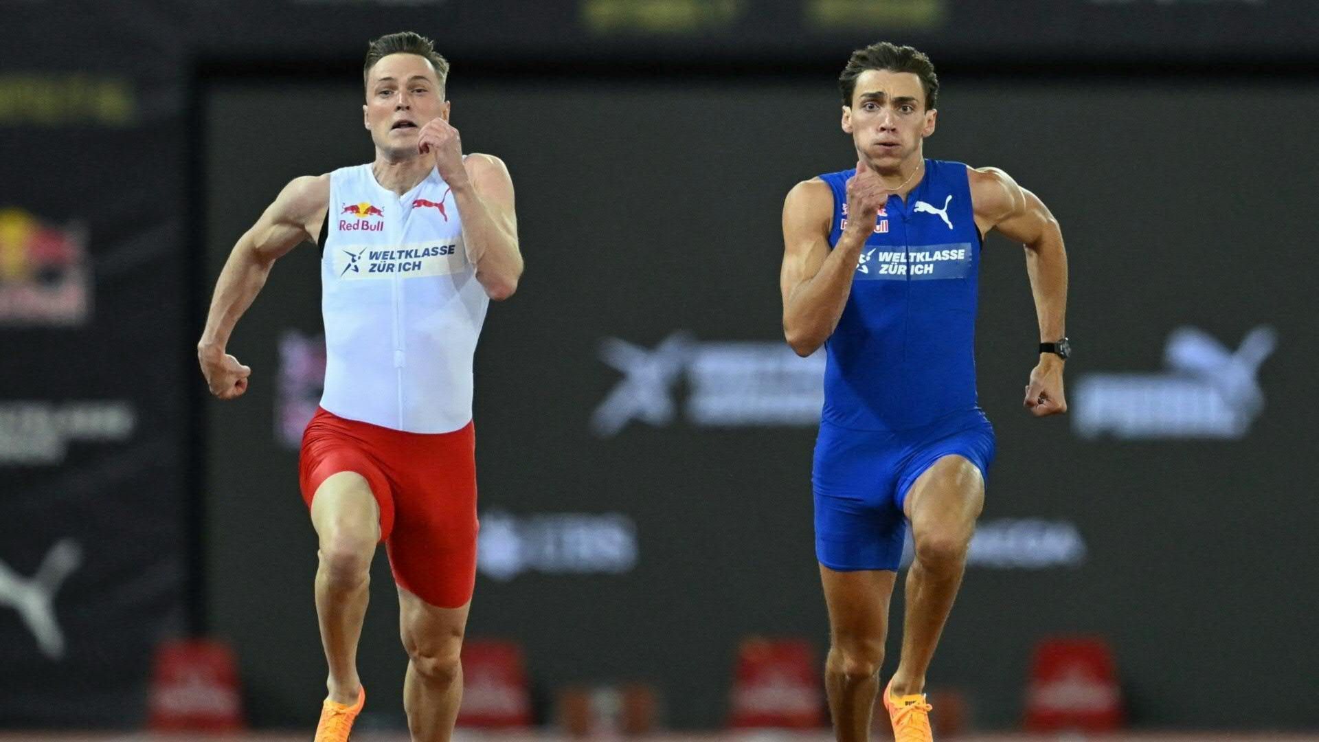 Showdown der Superstars: Duplantis schlägt Warholm über 100 m - Video