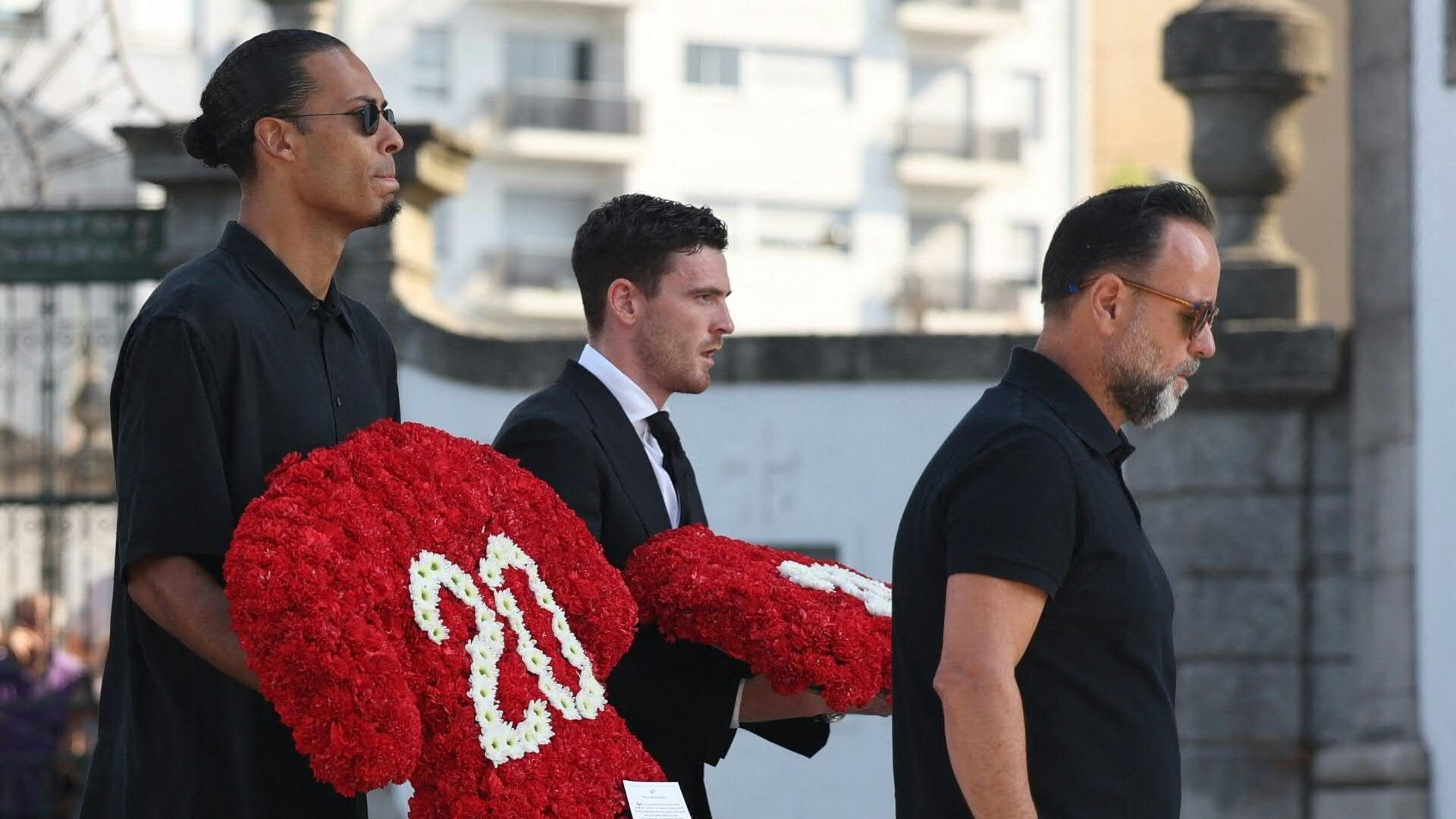 Last Tribute: Van Dijk and Co. Bid Farewell to Diogo Jota