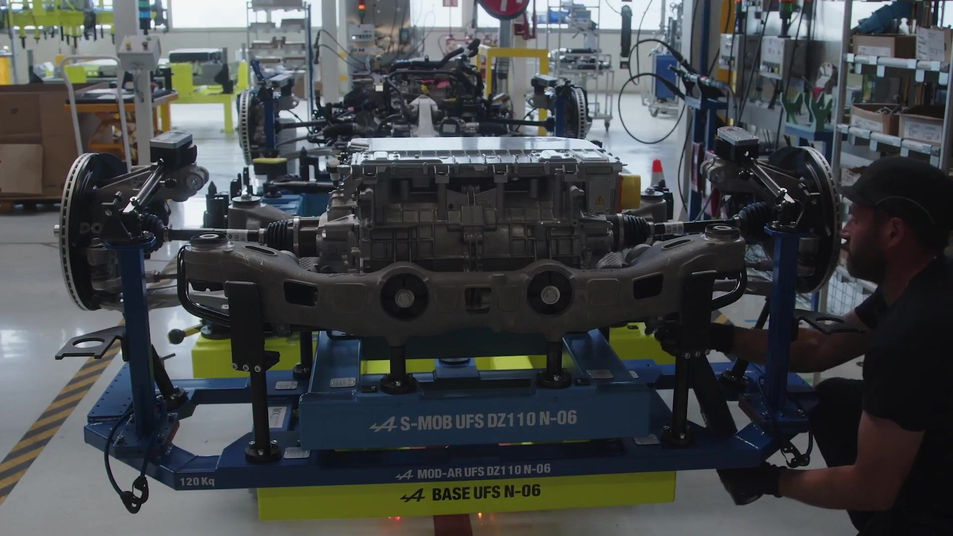 Alpine A390 production at the Alpine Dieppe plant Jean Rédélé - Motors installation