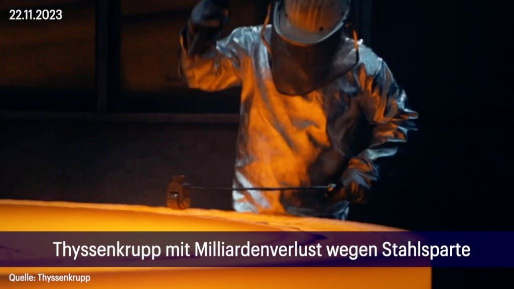 Aktie im Fokus: Thyssenkrupp mit Milliardenverlust wegen Stahlsparte
