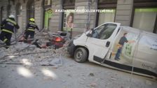 Accident in Budapest: roof and facade fell on the street!