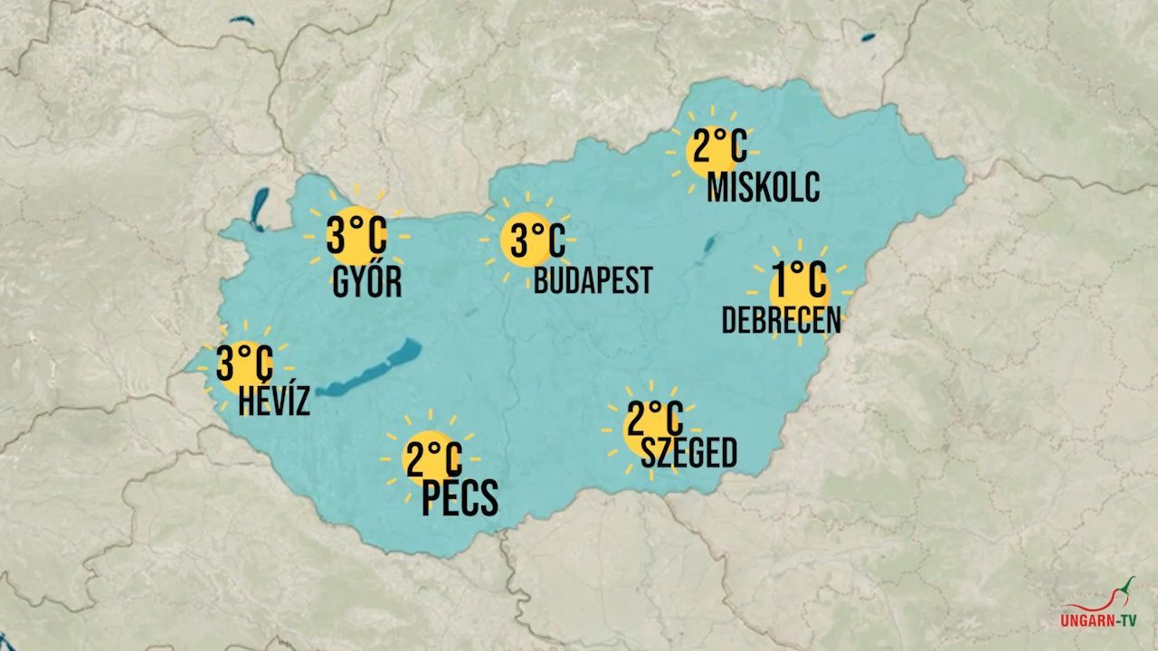 Das Reisewetter in Ungarn am 14.01.2025