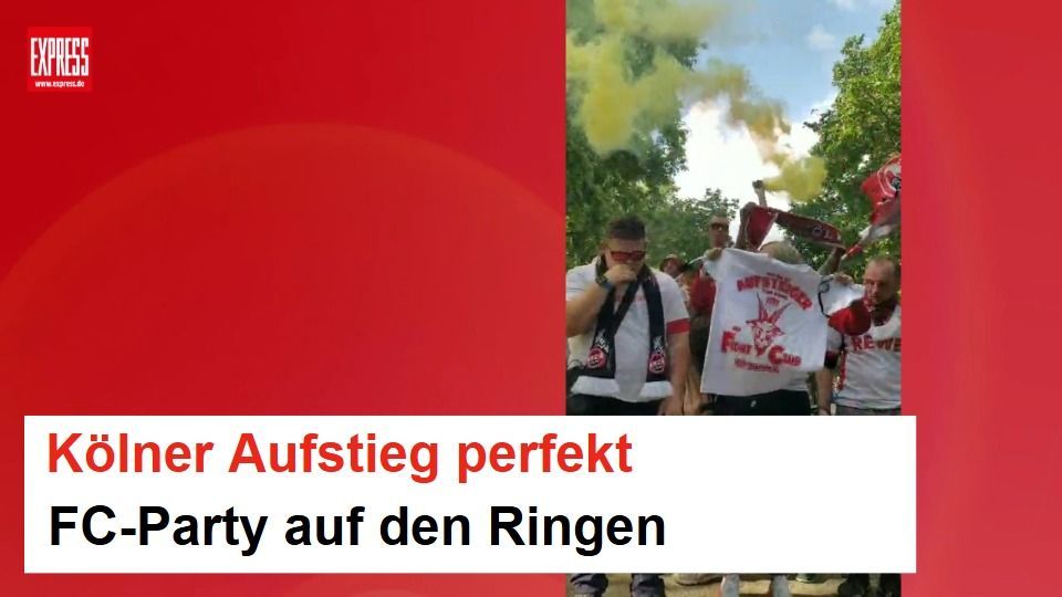 Kölner Aufstieg perfekt: FC-Party auf den Ringen