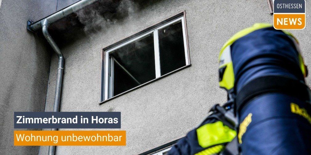 Zimmerbrand in Horas - Wohnung unbewohnbar