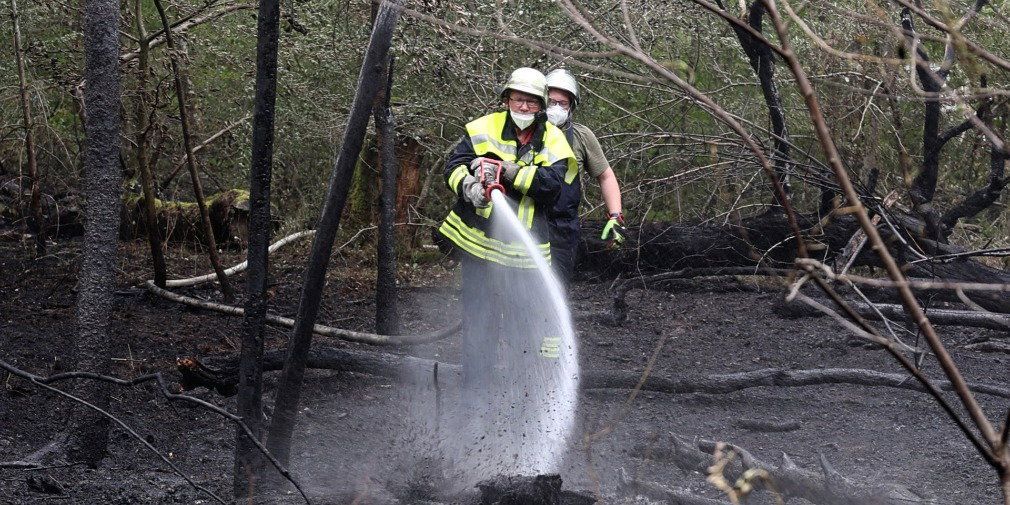 Video: Waldbrand im Vogelsbergkreis, Rettungskräfte vor Ort