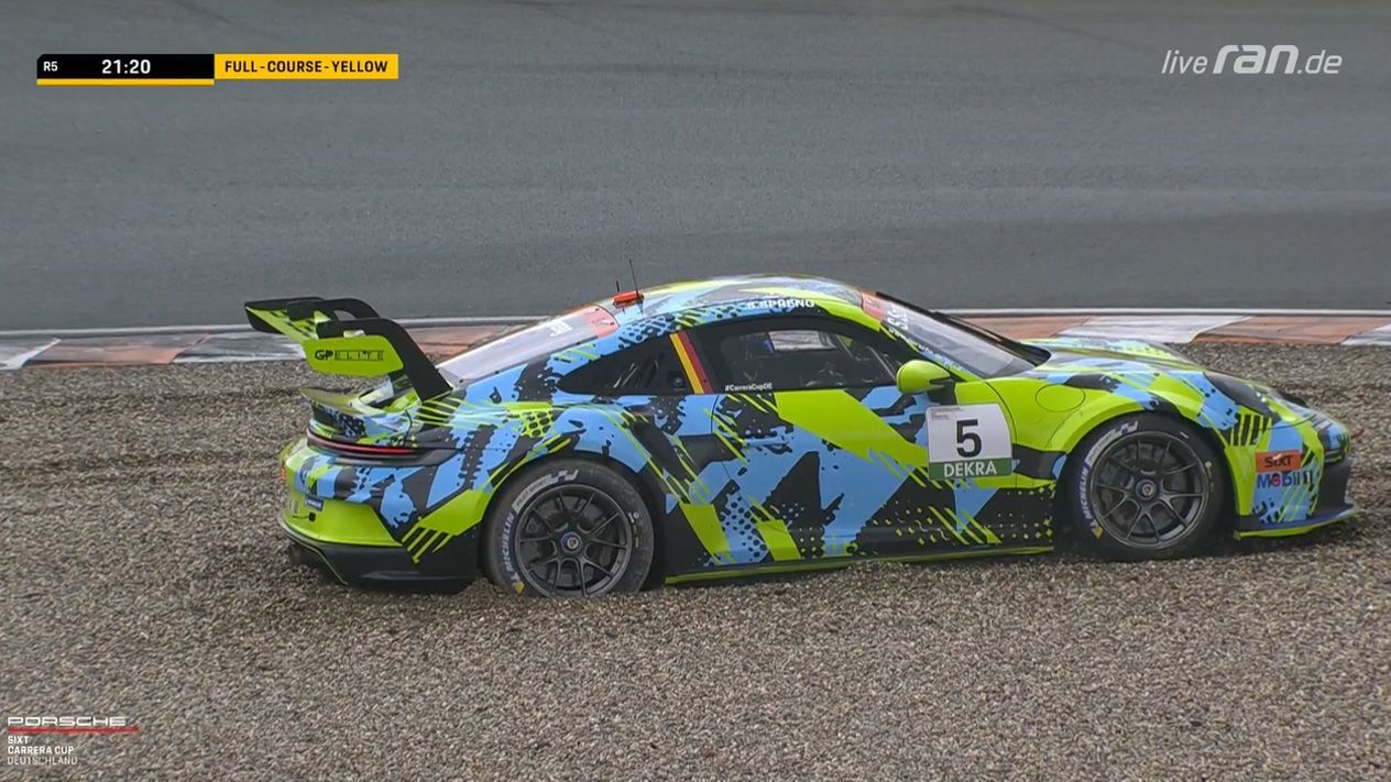 Porsche Sixt Carrera Cup: Aus im Regen – Sören Spreng strandet im Kießbett