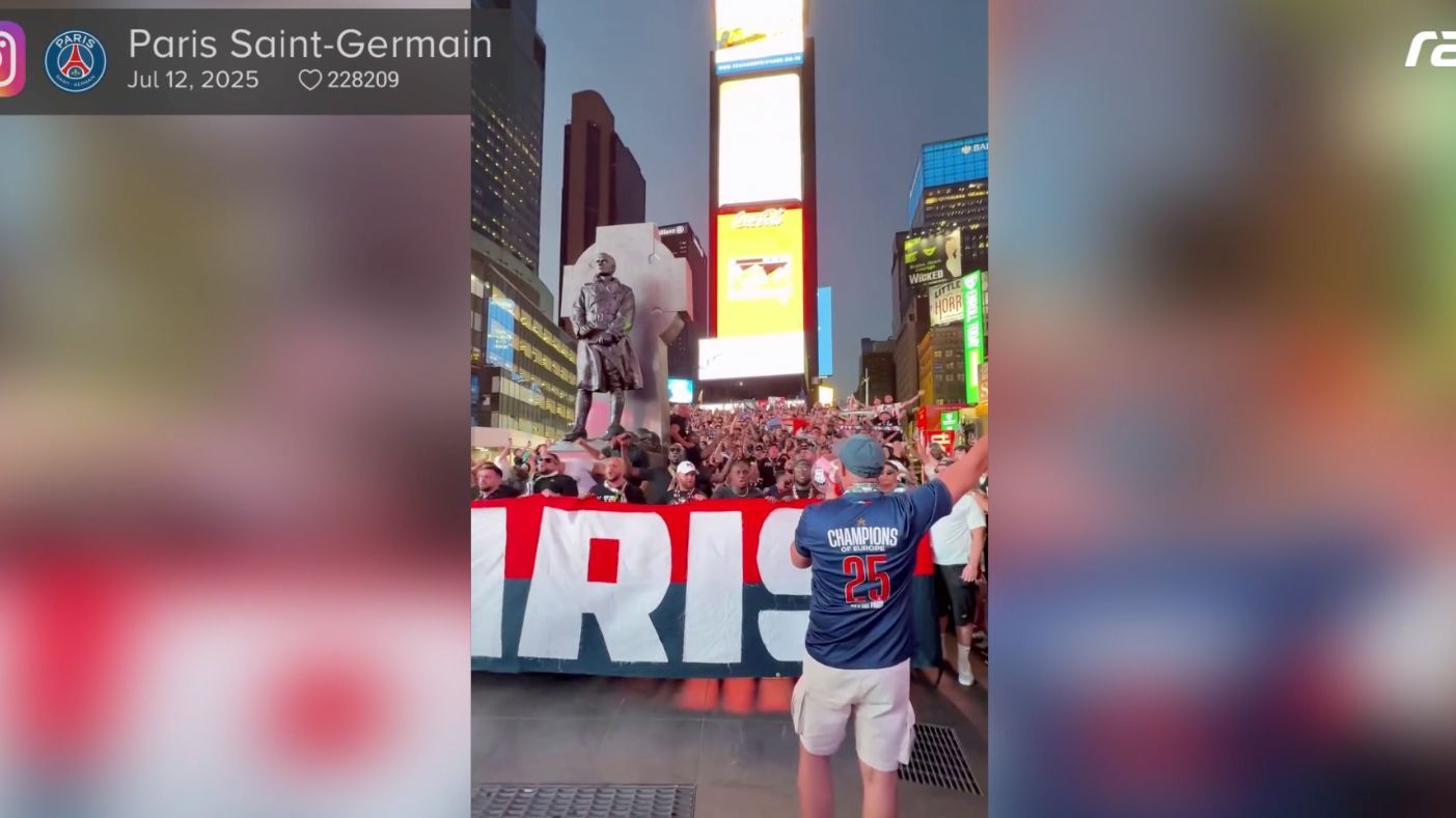 FIFA Klub-WM: PSG-Fans feiern Party am Times Square