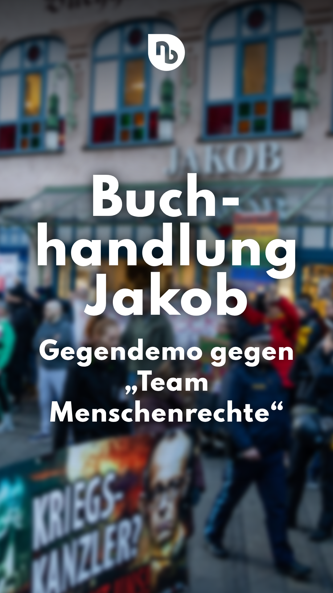 Video: Gegendemo vor Buchhandlung Jakob - Protest gegen "Team Menschenrechte"