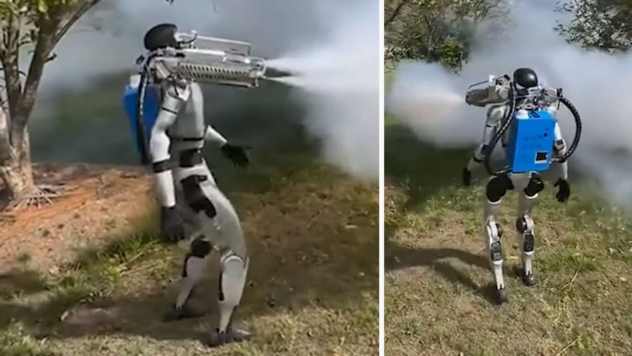 Video: Terminator gegen Insekten: Roboter reinigt Park in China