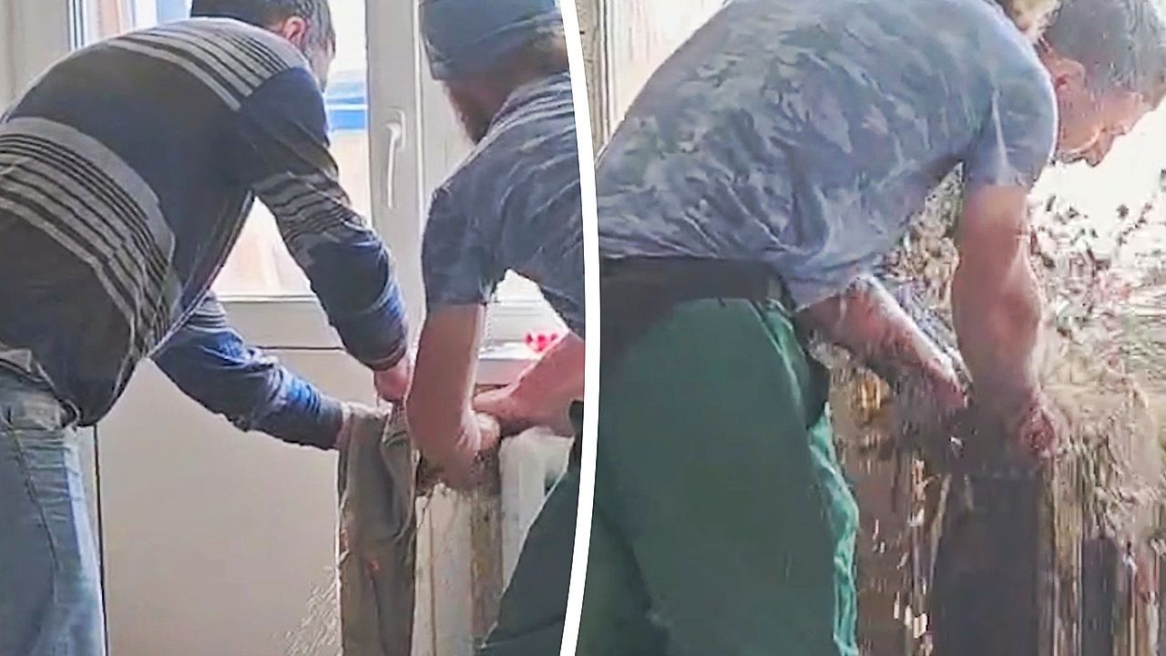 Video: Dreckiges Wasser schießt ins Zimmer: Heizungsreparatur geht daneben