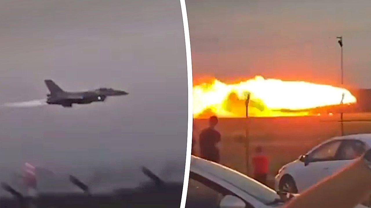 Video: Polnischer F-16-Kampfjet stürzt bei Probe für Flugschau ab – Pilot stirbt