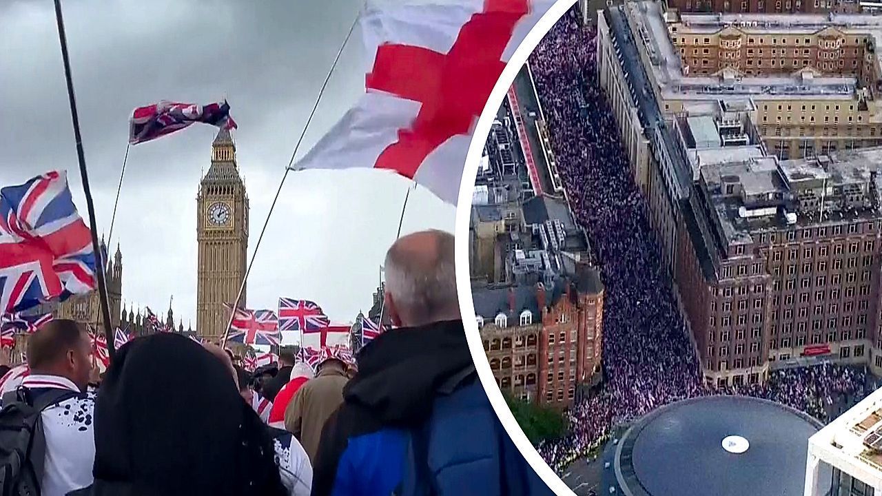Rechte Szene gegen Migration: Zahlreiche Festnahmen bei Massendemo in London
