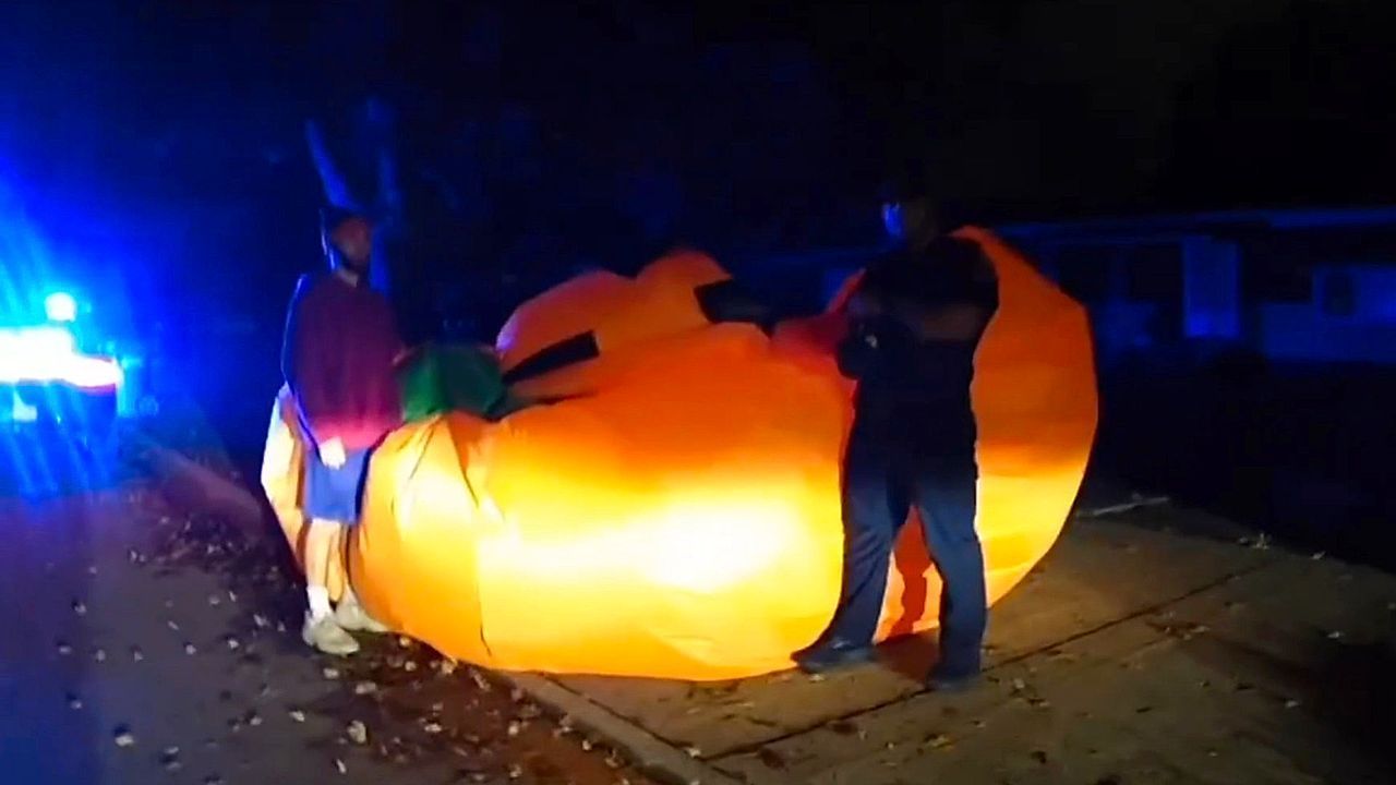 Ohio police in 'hot pursuit' of runaway inflatable pumpkin in Parma Heights