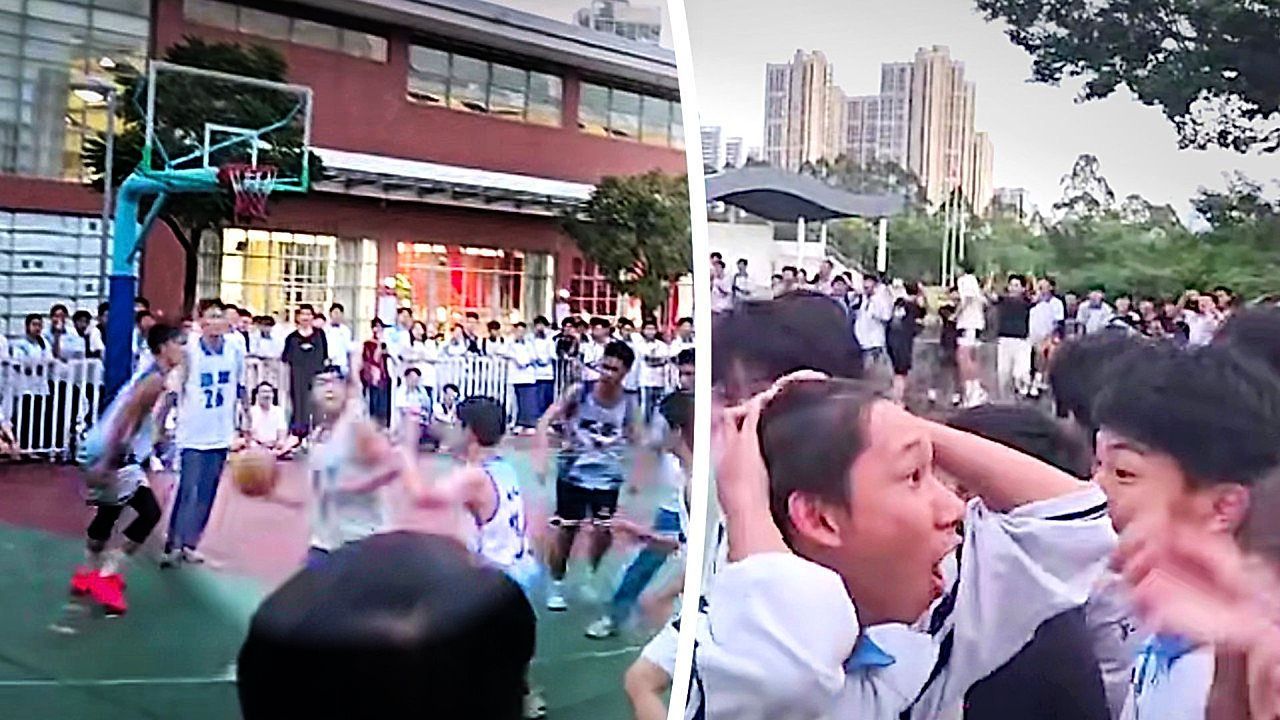 Video: Unglaublicher Treffer: Teenager versenkt Drei-Punkte-Wurf über das ganze Feld